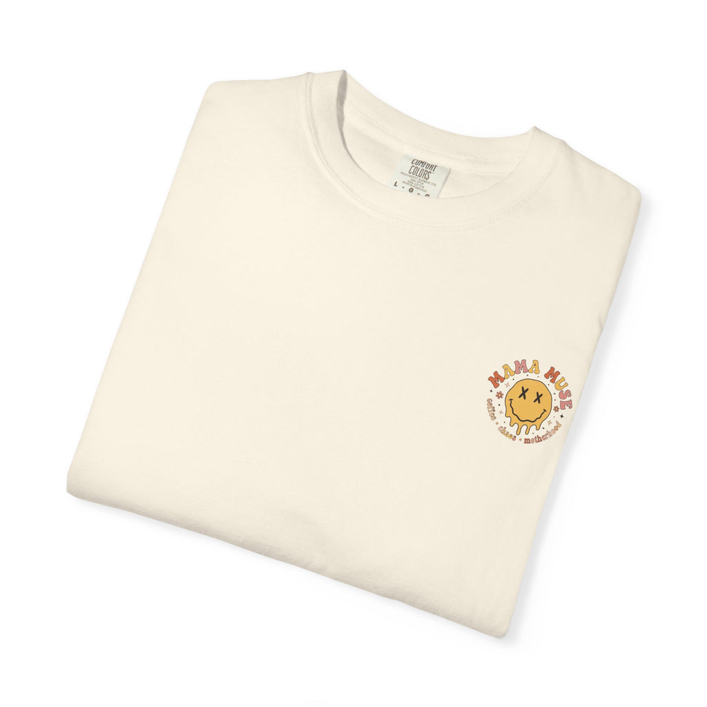 Graphic T-Shirt — "I Look Like Sh*t Because I Feel Like Sh*t" Bold Back Print, Smiley Chest Accent