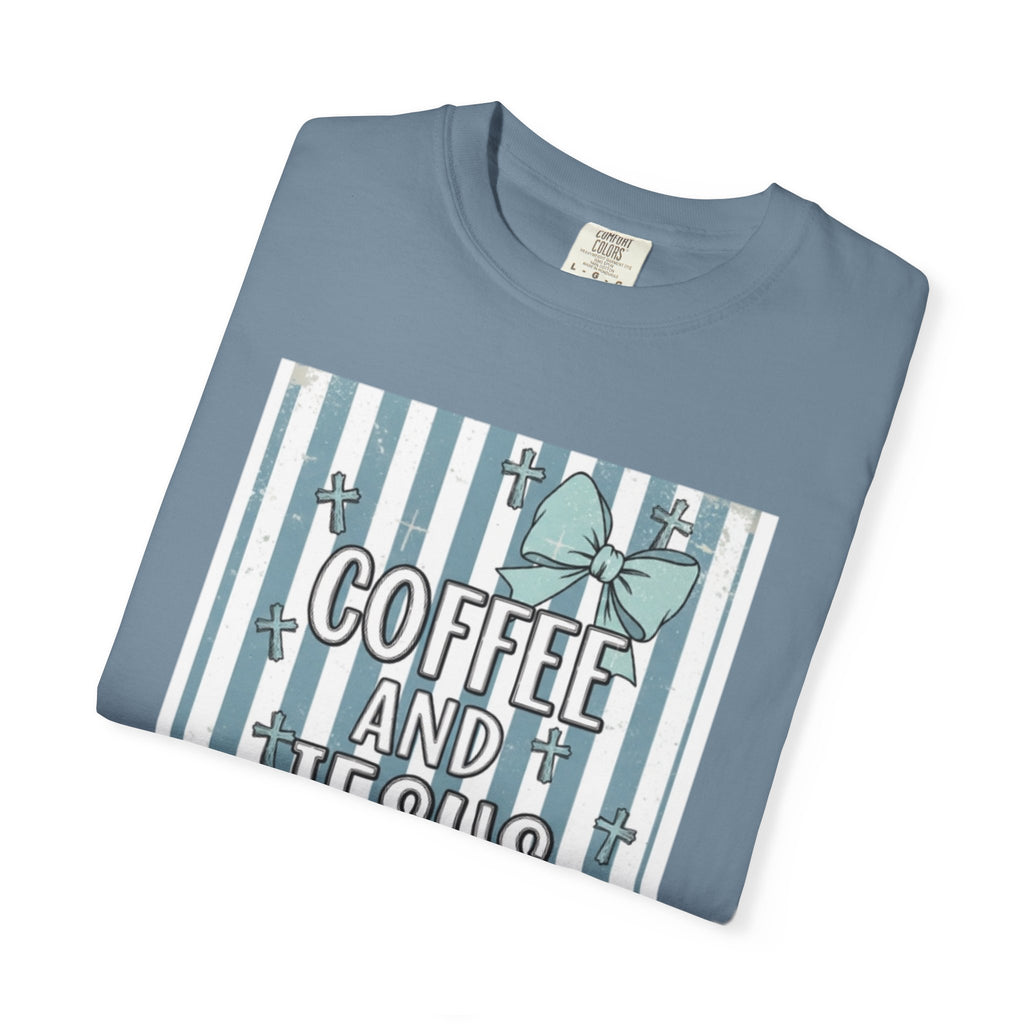 Coffee & Jesus Graphic T-Shirt — Faith-Inspired Coffee Tee