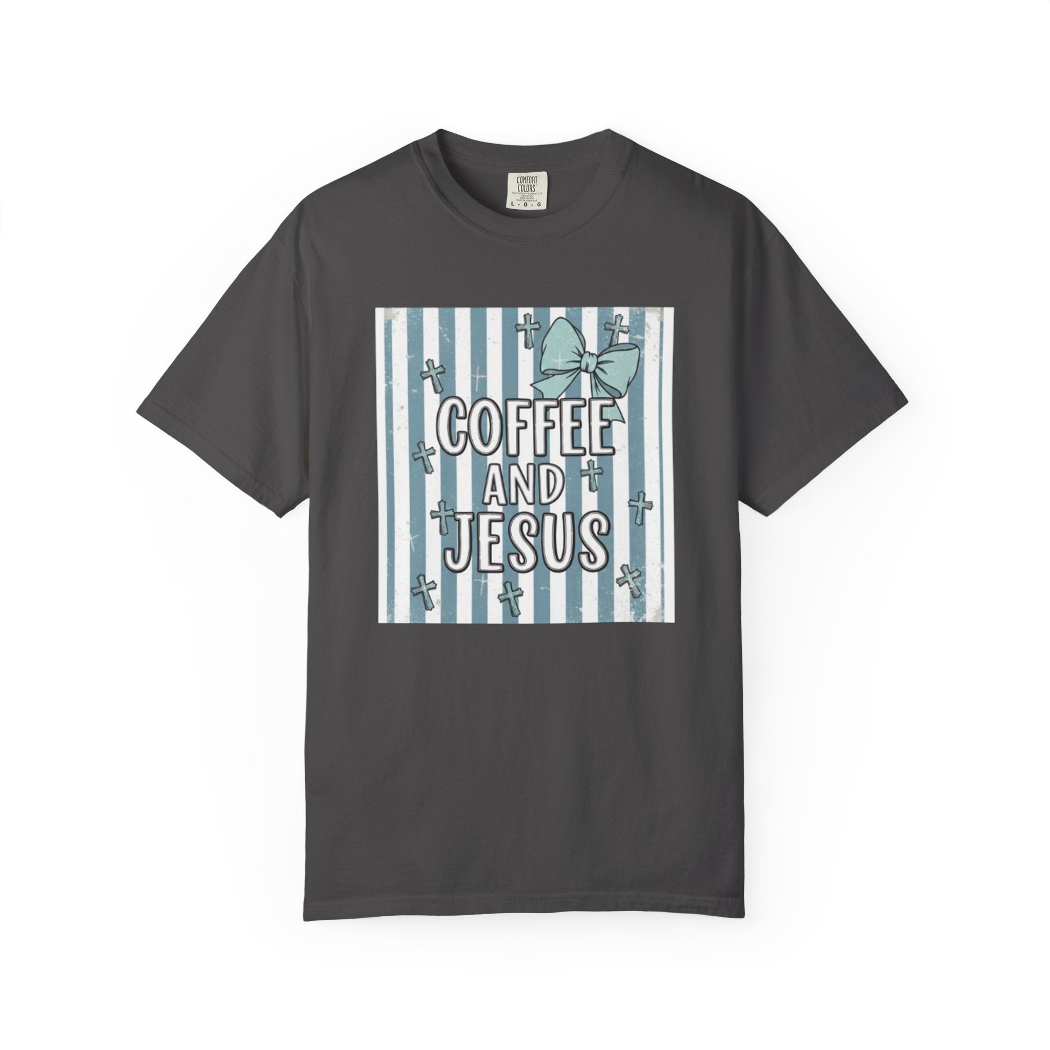 Coffee & Jesus Graphic T-Shirt — Faith-Inspired Coffee Tee