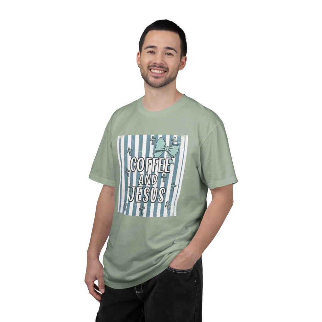 Coffee & Jesus Graphic T-Shirt — Faith-Inspired Coffee Tee