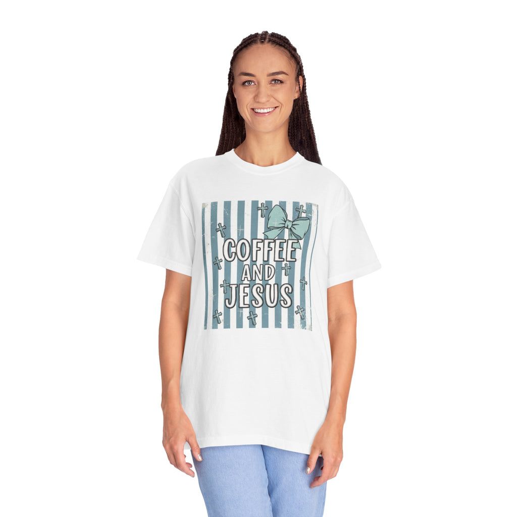 Coffee & Jesus Graphic T-Shirt — Faith-Inspired Coffee Tee