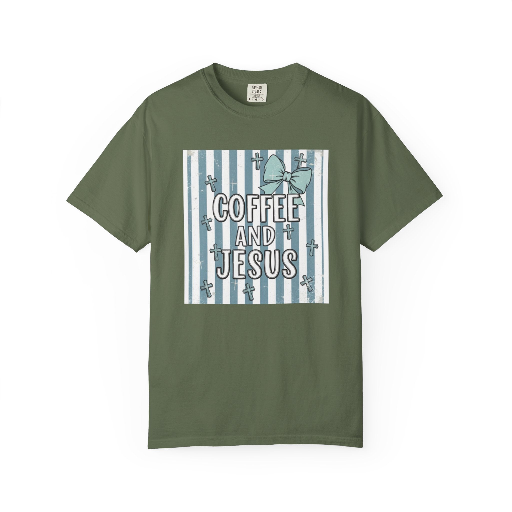 Coffee & Jesus Graphic T-Shirt — Faith-Inspired Coffee Tee