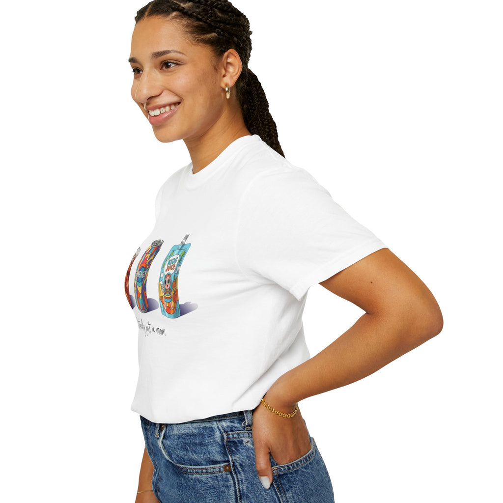 Mom Life Drinks T-Shirt — "Literally Just a Mom" Graphic Tee
