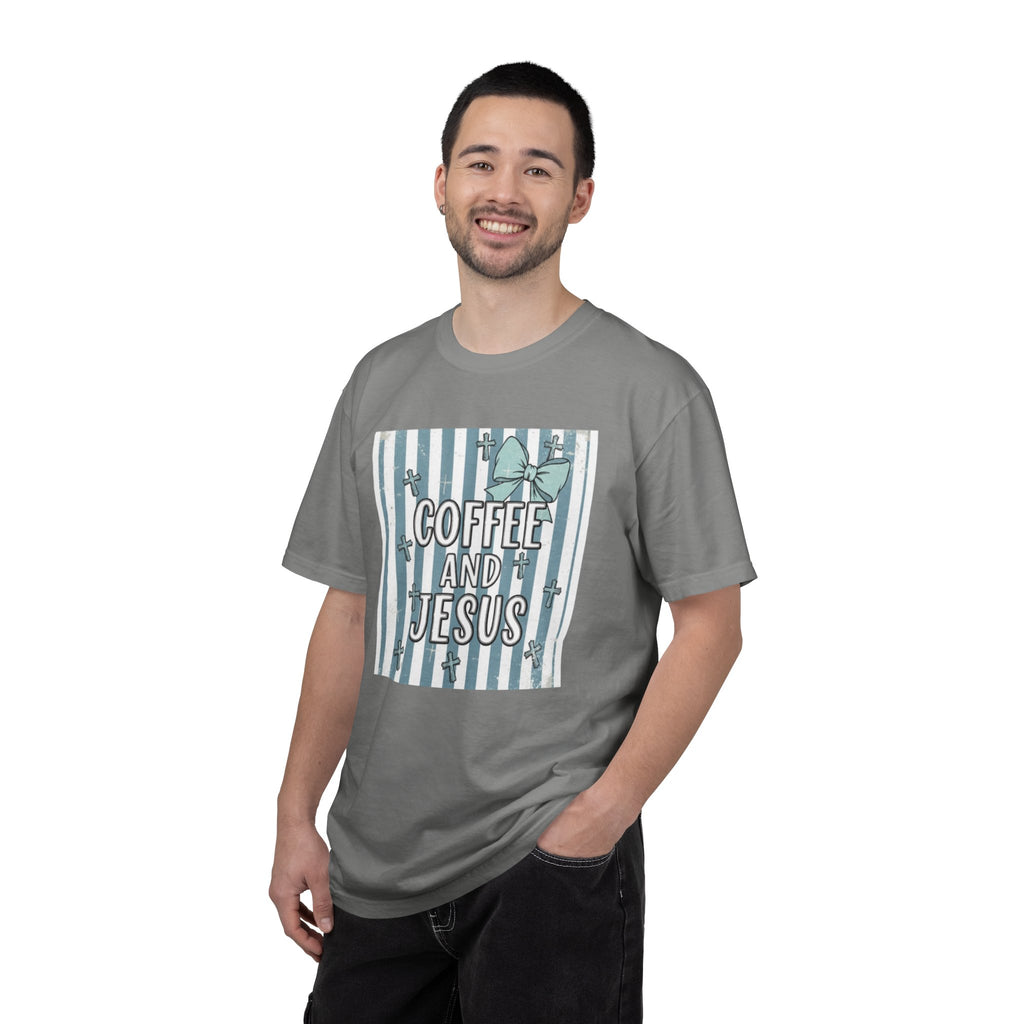 Coffee & Jesus Graphic T-Shirt — Faith-Inspired Coffee Tee