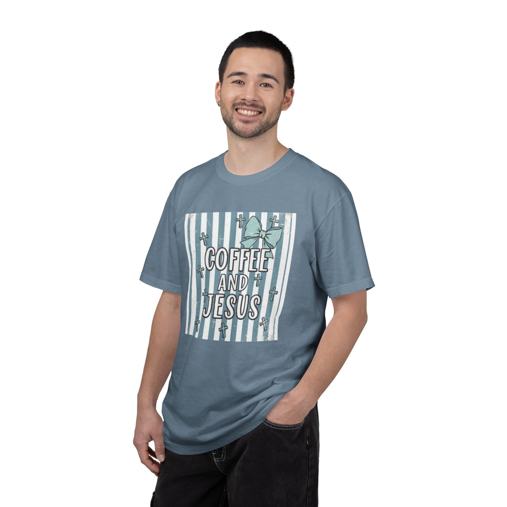 Coffee & Jesus Graphic T-Shirt — Faith-Inspired Coffee Tee