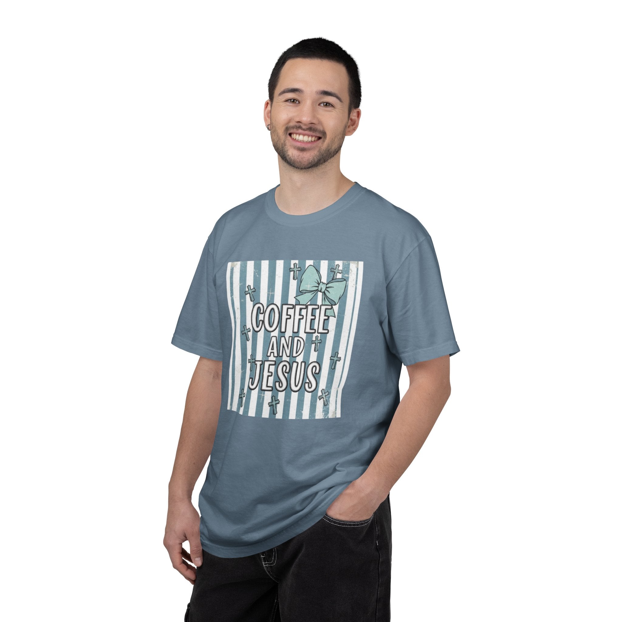 Coffee & Jesus Graphic T-Shirt — Faith-Inspired Coffee Tee