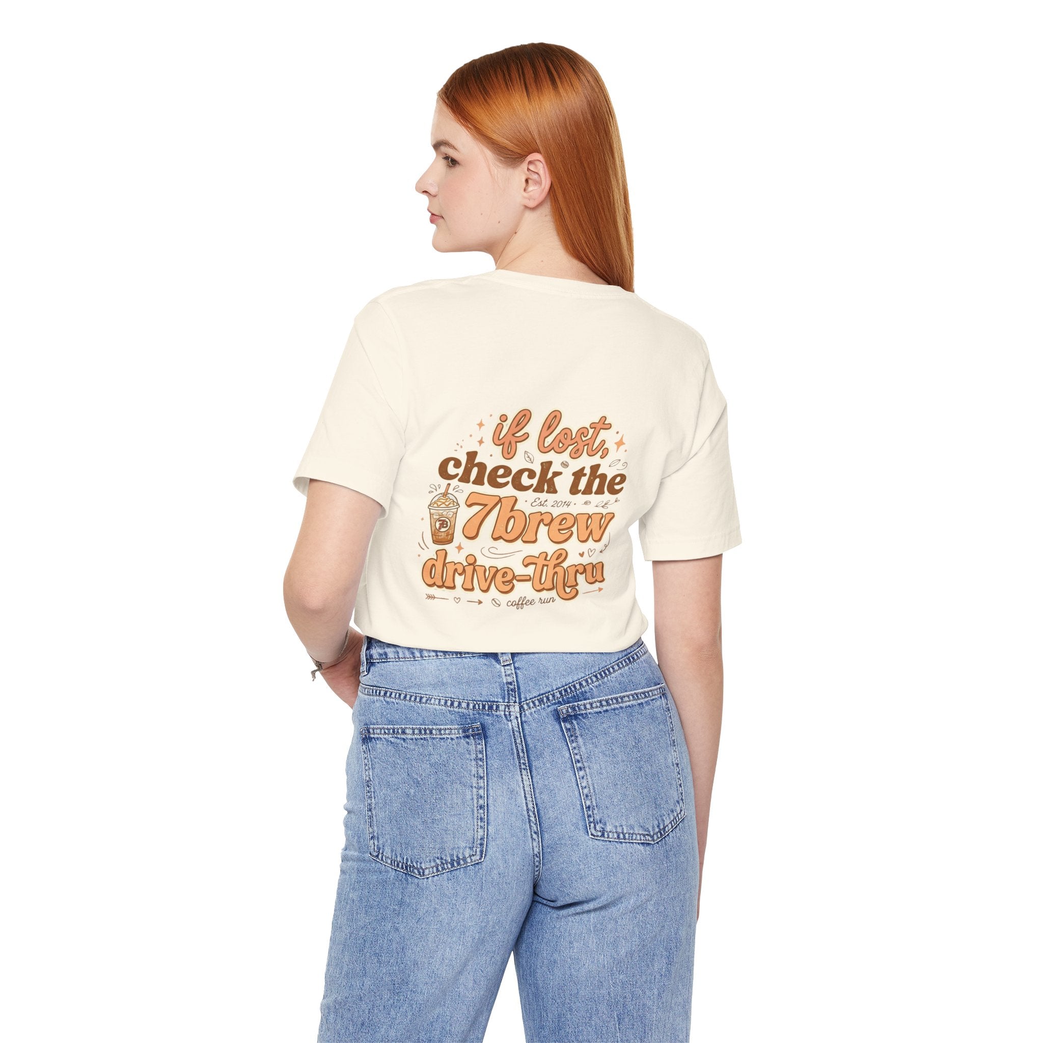 7Brew Drive-Thru Coffee Tee — "If Lost, Check the 7Brew" Graphic T-Shirt