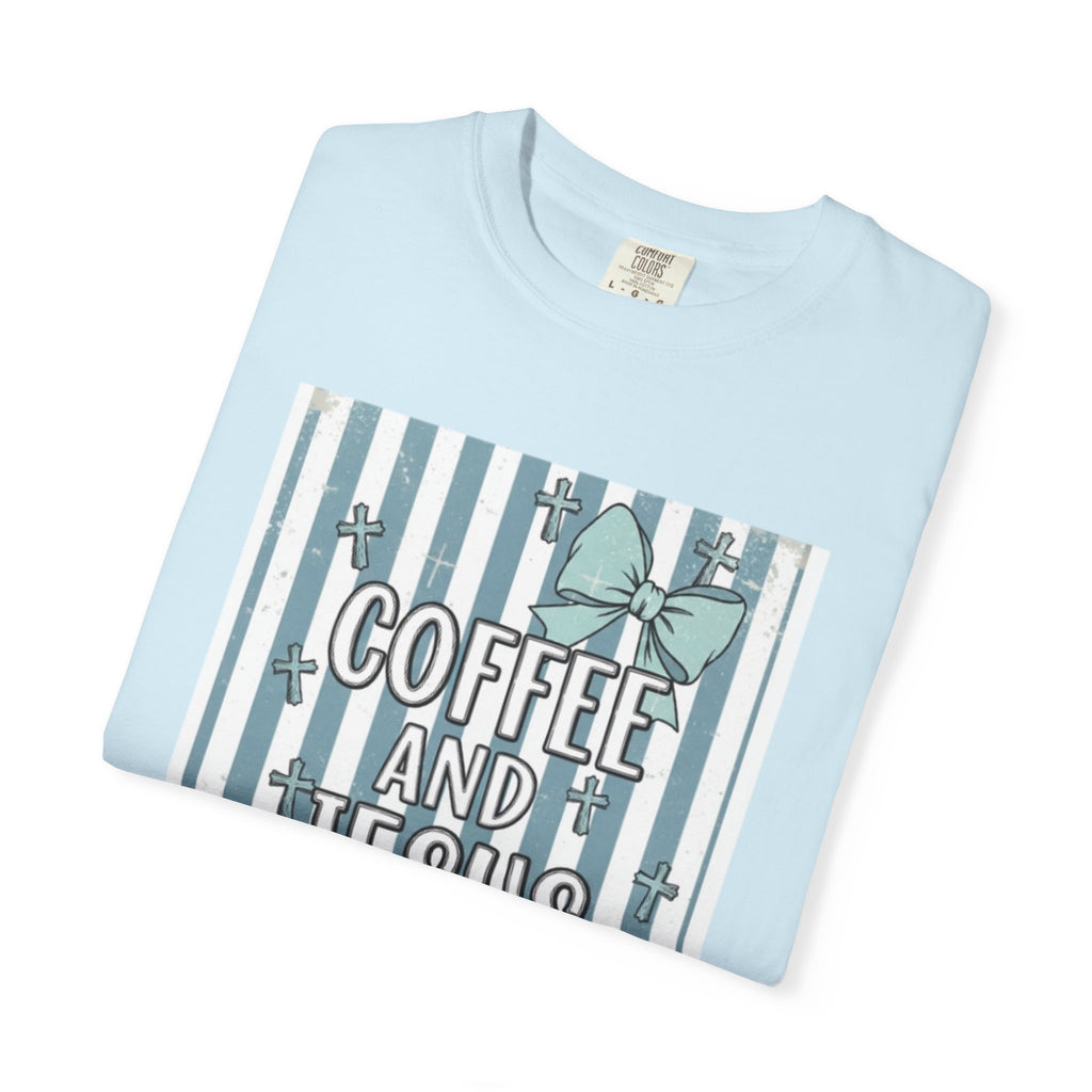 Coffee & Jesus Graphic T-Shirt — Faith-Inspired Coffee Tee