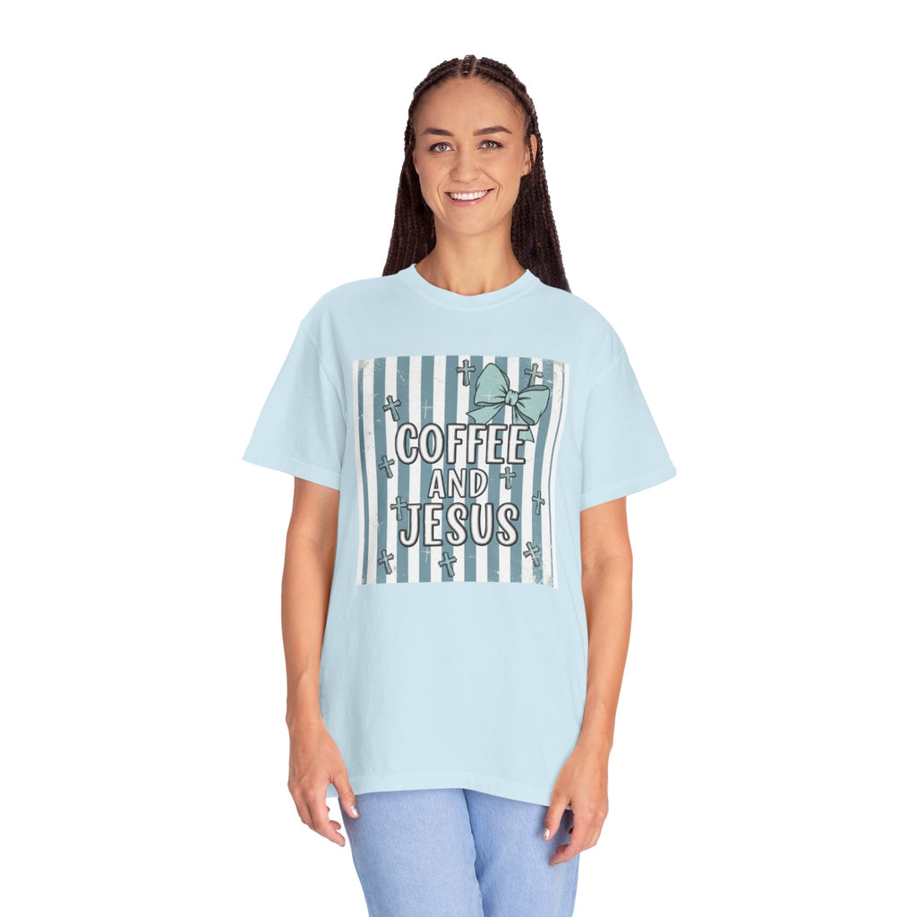 Coffee & Jesus Graphic T-Shirt — Faith-Inspired Coffee Tee