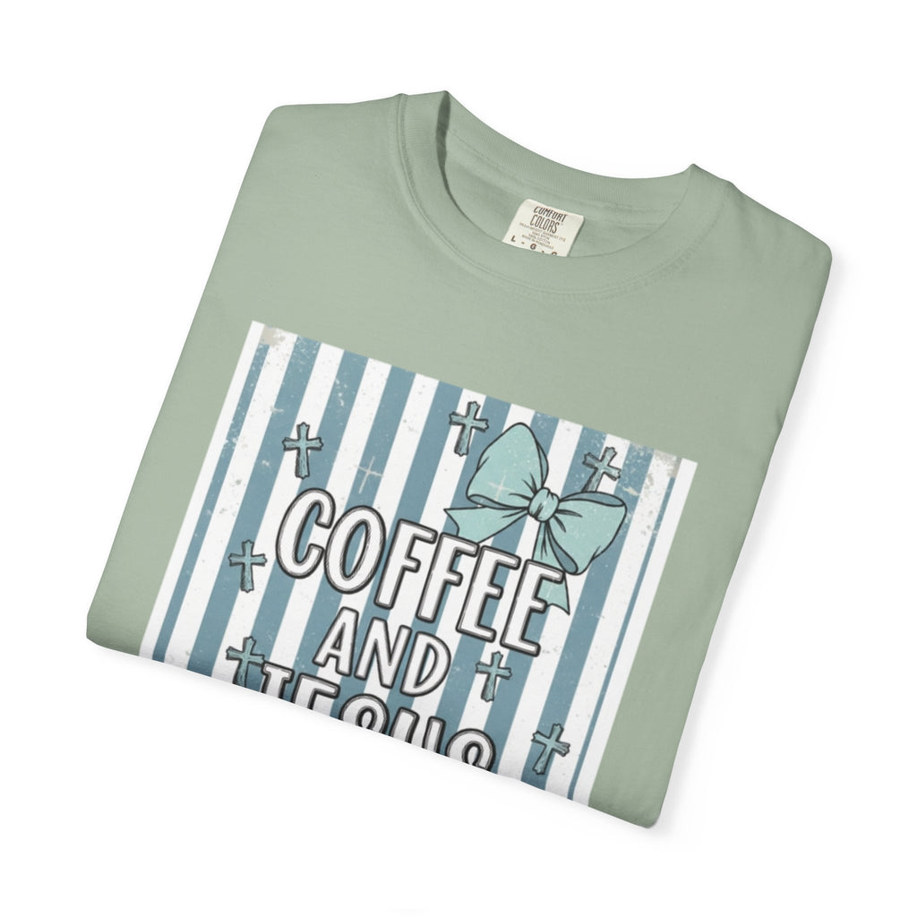 Coffee & Jesus Graphic T-Shirt — Faith-Inspired Coffee Tee