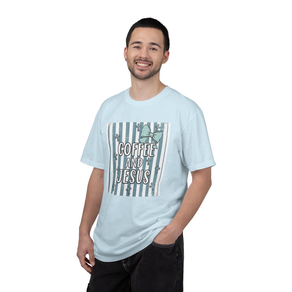 Coffee & Jesus Graphic T-Shirt — Faith-Inspired Coffee Tee