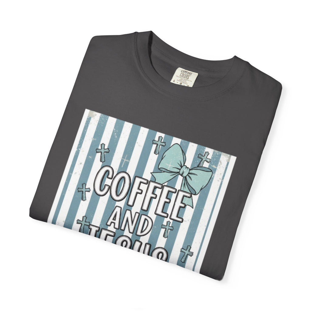 Coffee & Jesus Graphic T-Shirt — Faith-Inspired Coffee Tee