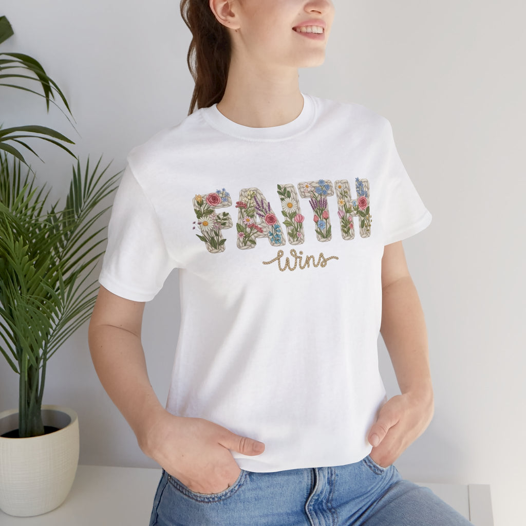 Faith Wins Floral Tee
