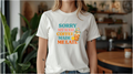 Sorry My Iced Coffee Made Me Late Boxy Tee – Funny Coffee Graphic Women’s Shirt