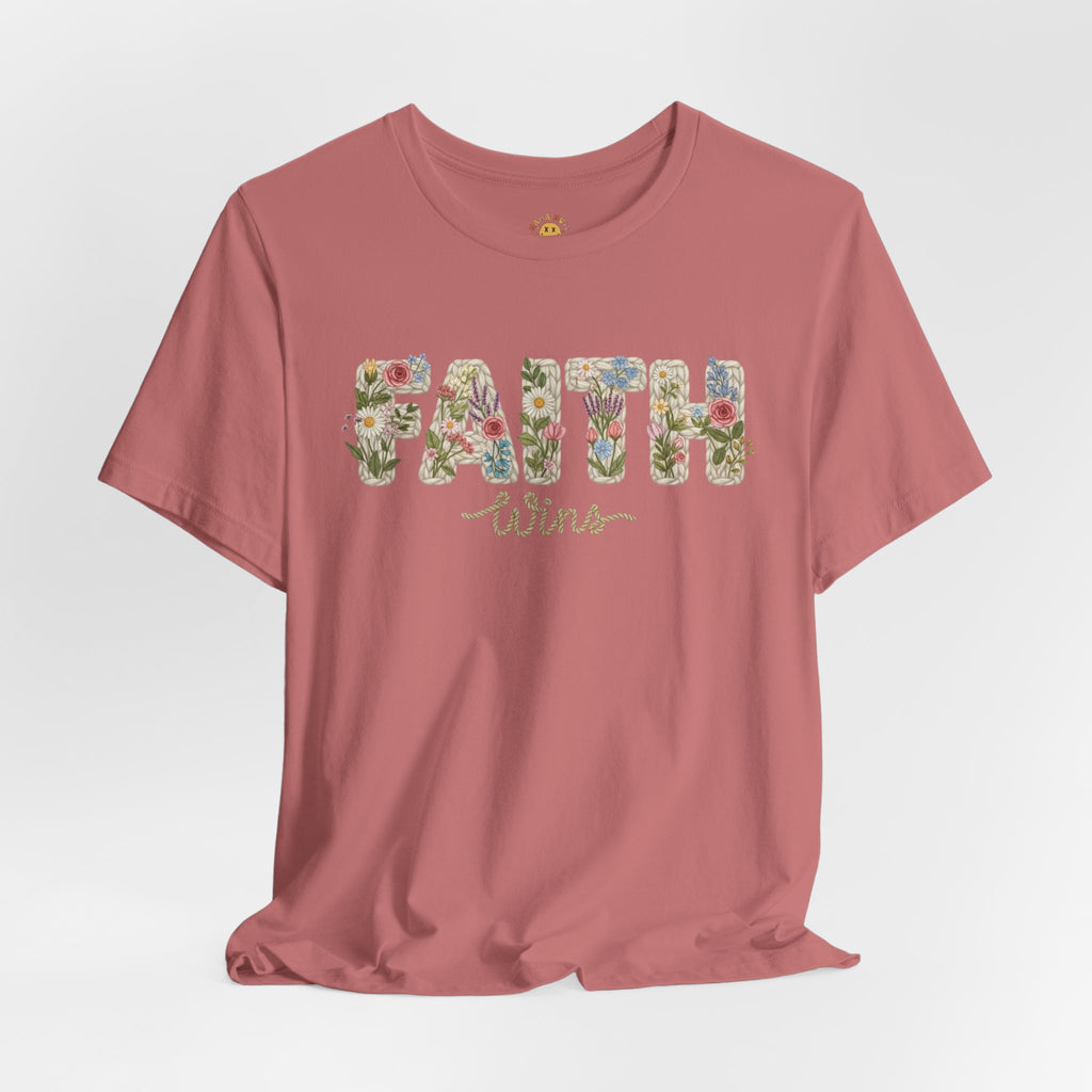 Faith Wins Floral Tee