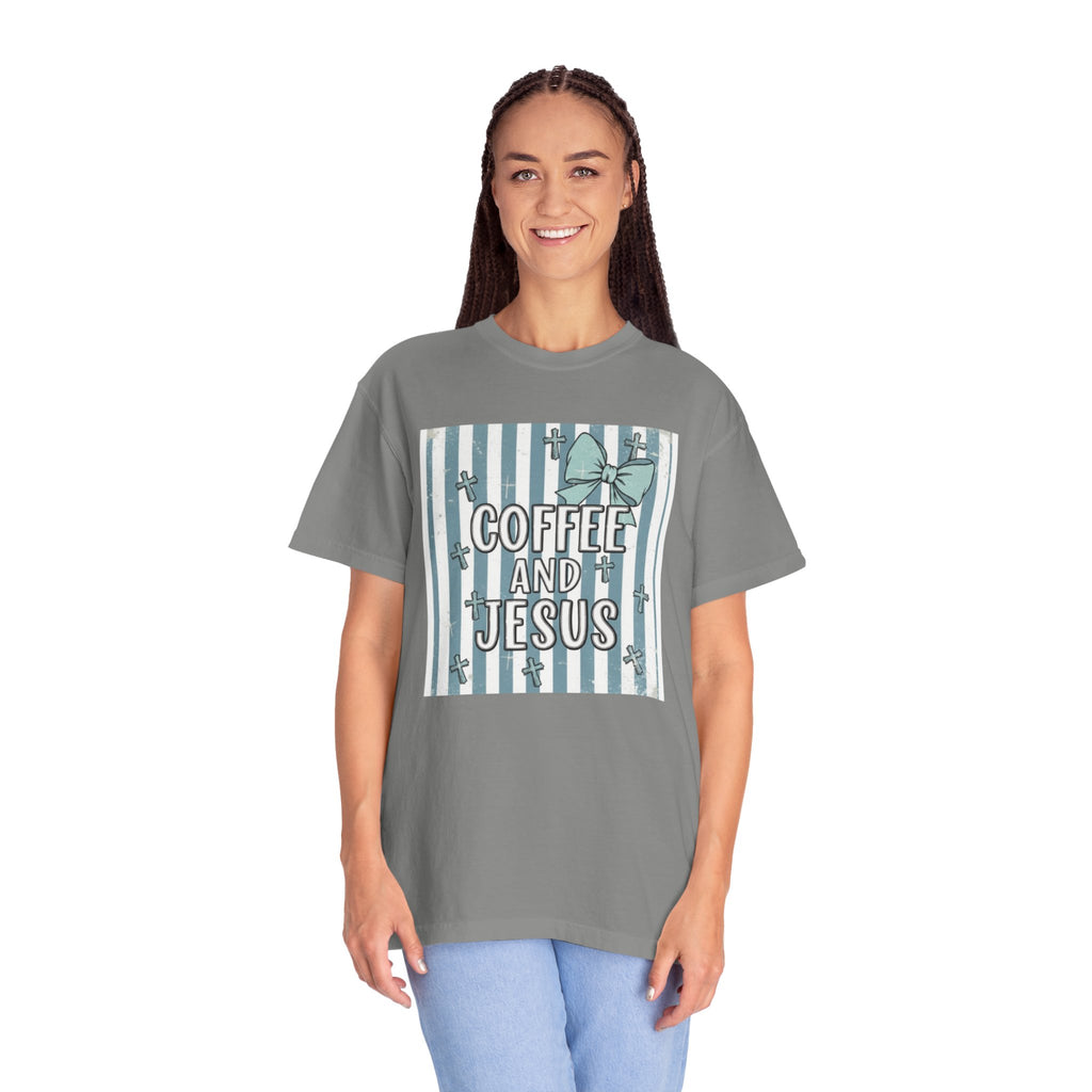 Coffee & Jesus Graphic T-Shirt — Faith-Inspired Coffee Tee