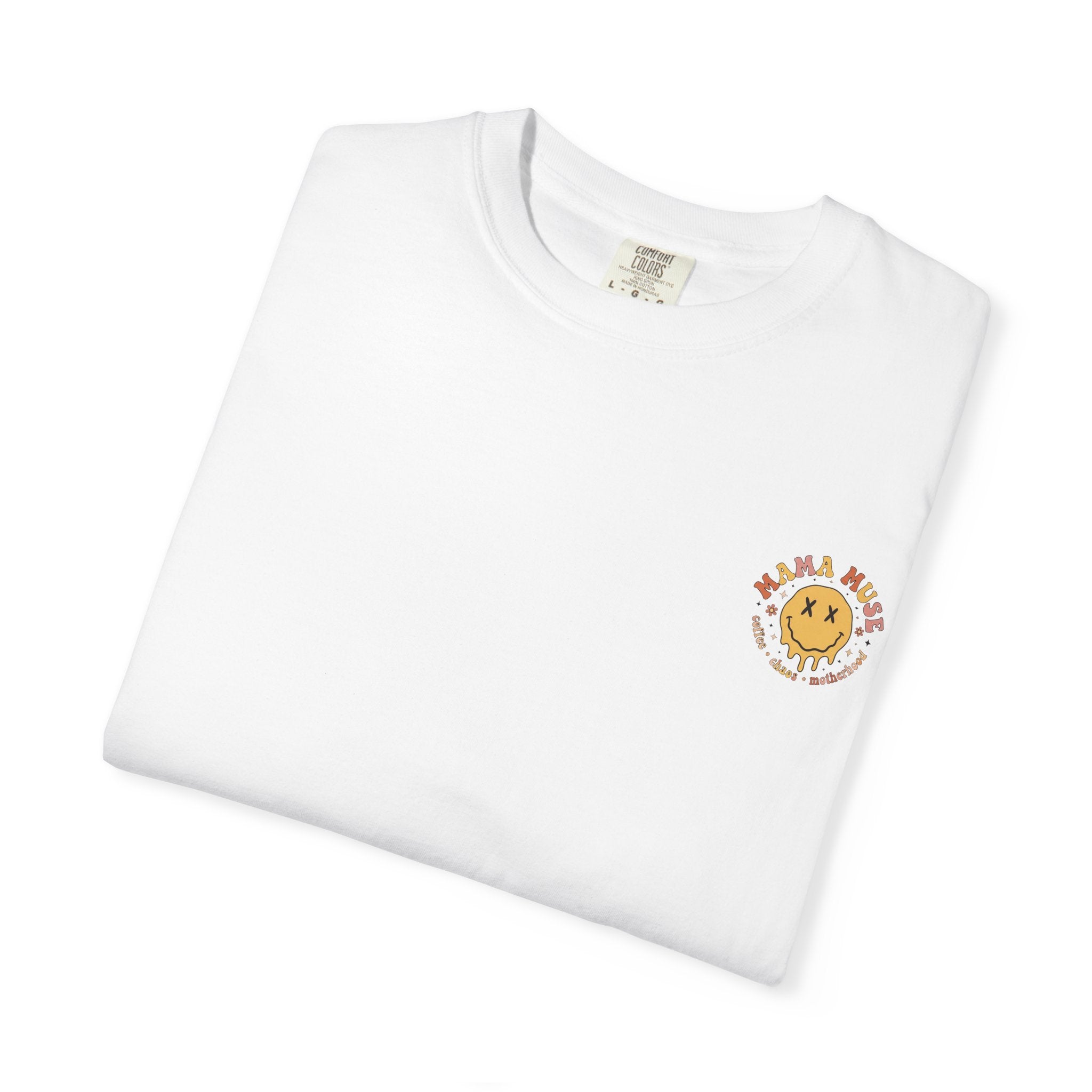 Graphic T-Shirt — "I Look Like Sh*t Because I Feel Like Sh*t" Bold Back Print, Smiley Chest Accent