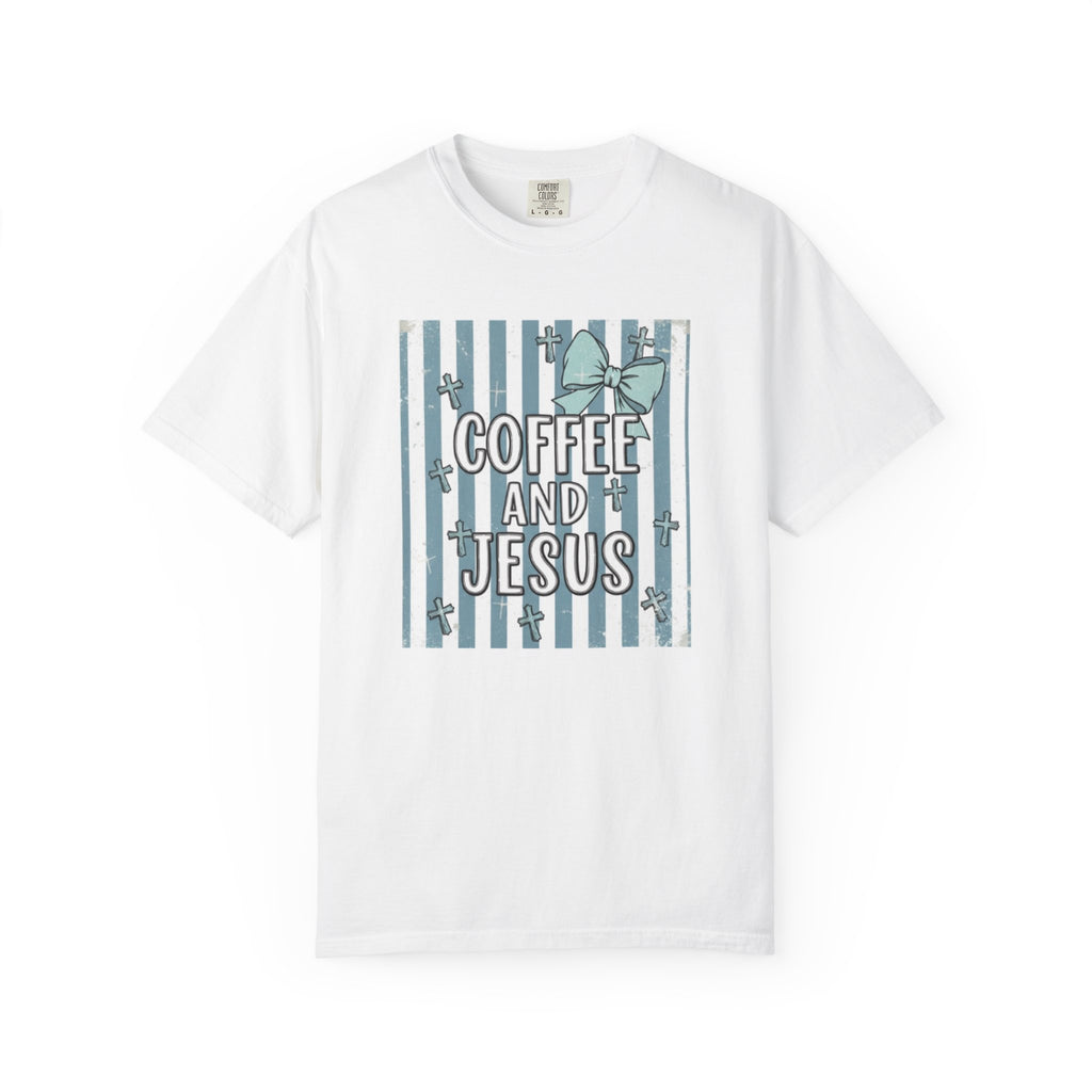 Coffee & Jesus Graphic T-Shirt — Faith-Inspired Coffee Tee
