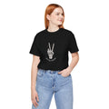 Skeleton Peace Sign T-Shirt - "Good Vibes, Tired Mom" Retro Skull Peace Tee