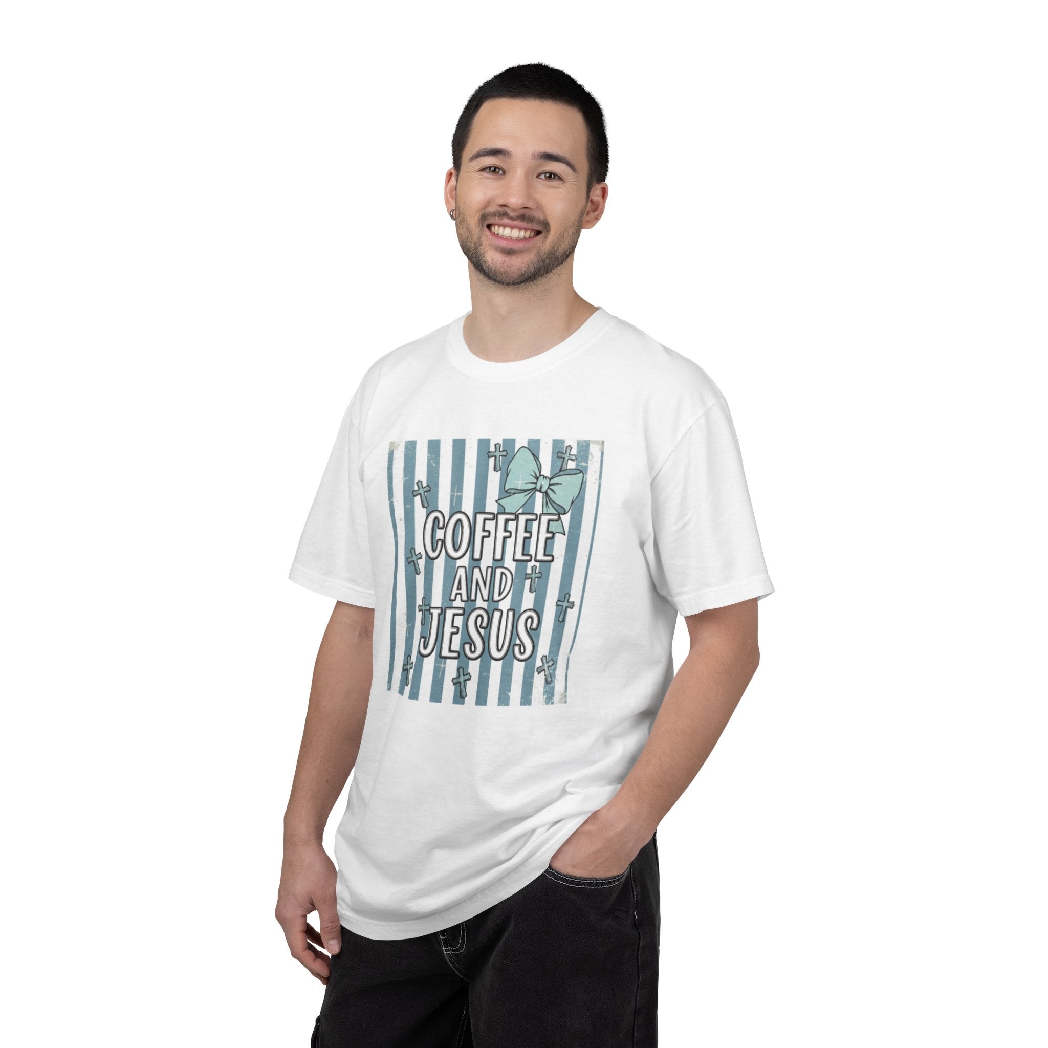Coffee & Jesus Graphic T-Shirt — Faith-Inspired Coffee Tee