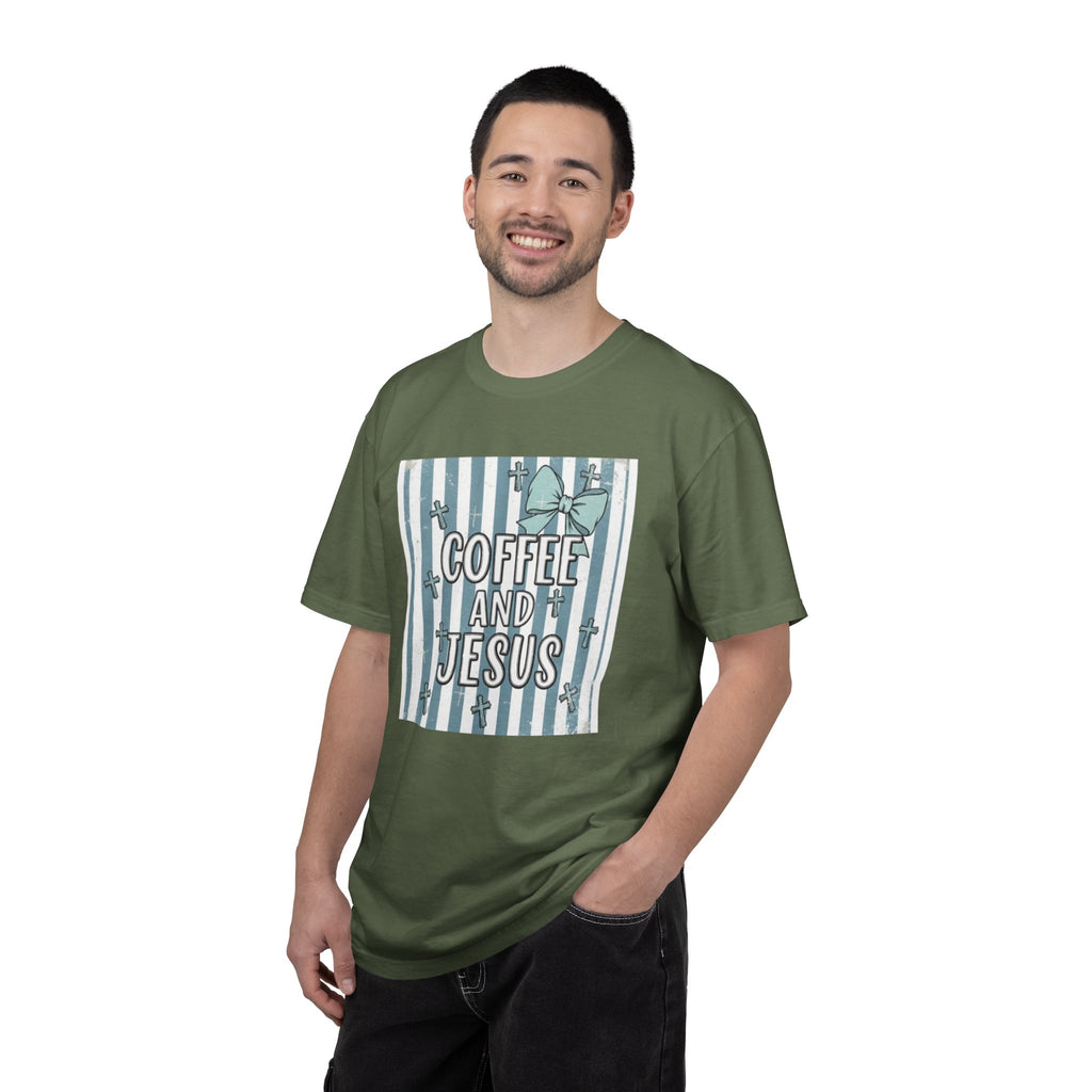 Coffee & Jesus Graphic T-Shirt — Faith-Inspired Coffee Tee