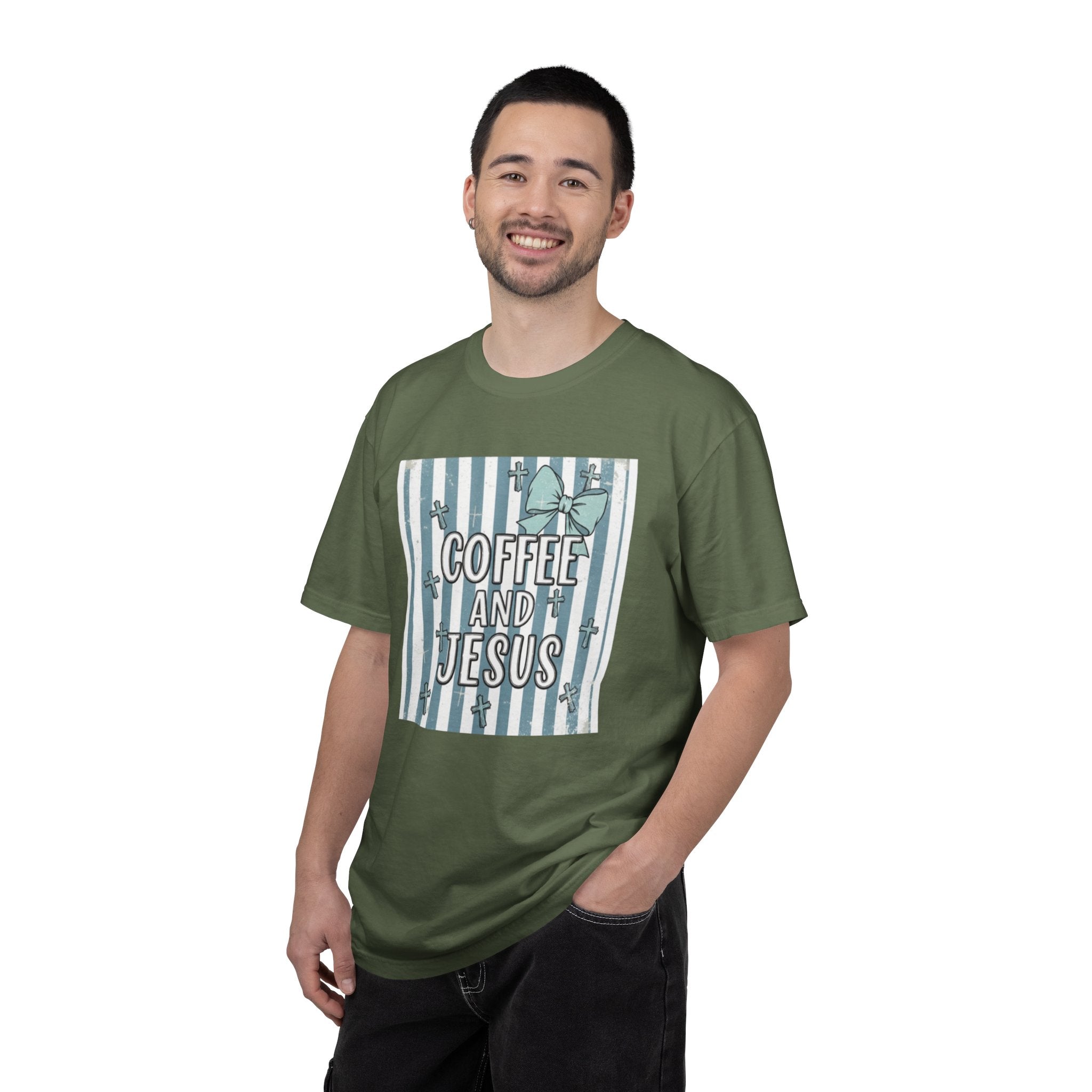 Coffee & Jesus Graphic T-Shirt — Faith-Inspired Coffee Tee
