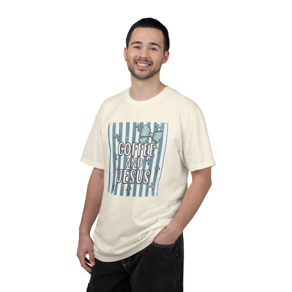Coffee & Jesus Graphic T-Shirt — Faith-Inspired Coffee Tee